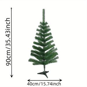 TEMU 클래식 그린 크리스마스 트리, 범용 장식, 90Cm 선물 창문 장식, 호텔 장식, 쇼핑몰, 안뜰, 야외 장식, 파티, 홈 인테리어 및 외부, 인조 트리, 1개