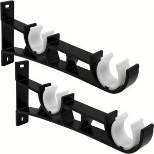 TEMU 블랙 더블로드 브래킷 2세트, 나사 8개 및 접착제 포함