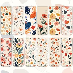 TEMU 12개 플로럴 자석 책갈피 세트. 12가지 디자인으로 구성되어 있으며 학생, 북클럽, 열정적인 독자에게 이상적입니다. 재미있는 플로럴 패턴으로 독서 여행을 풍성하게 해주는 필수 문구품입니다.