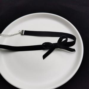 TEMU 빈티지 리본 초커 목걸이: 여성을 위한 블랙 및 레드 벨벳 파티 액세서리 - 일상 및 축제 행사에 완벽합니다.