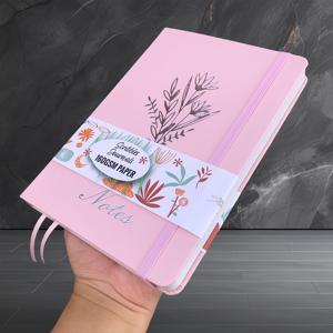 TEMU 1개 부조 불렛 도트 저널 160페이지 번호화 5x5mm 도트 그리드 노트북, 라이트 핑크 컬러 PU 가죽 A5 사이즈 하드커버, 북마크 2개 및 고무밴드 포함