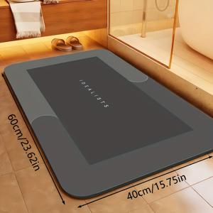 TEMU 1개 빠른 건조 욕실 매트 - 샤워, 욕조 및 출입구용 다이아토마이트 미끄럼 방지 부드러운 흡수 매트, 다이아토마이트 기술, 슬림 매트, 피부 타입에 적합, 습기 & 냄새 제거|욕조