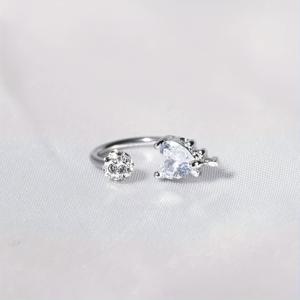 TEMU 싱글/4피스 세트 립링 스테인리스 스틸 우아한 이지 러브 하트 지르코니아 립 스터드 스위트 쿨 립 주얼리 피어싱 주얼리