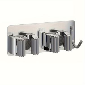 TEMU 1개 새로운 스테인리스 스틸 걸레 거치대, 드릴링 없이 사용 가능한 주방 발코니 다용도 수납 도구, 욕실 걸레 및 걸레 걸이, 후크