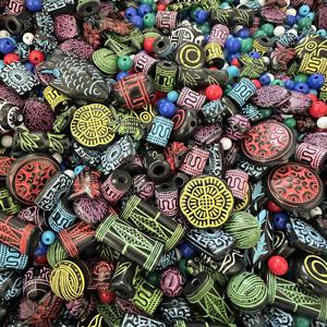 TEMU 100G 빈티지 바로크 스타일 혼합 컬러 시리즈 약 300개 랜덤 혼합 컬러 아크릴 구슬, 구멍 있음, DIY 주얼리 및 팔찌 제작에 적합. 이 구슬은 DIY 팔찌, 귀걸이 및 공예에 완벽합니다