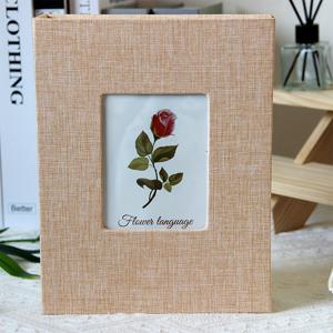 TEMU 리넨 커버와 디스플레이 창이 있는 사진 앨범: 200장의 사진을 수용할 수 있는 현대적이고 간편한 디자인으로 가족의 추억을 보존하고 선물용으로 이상적입니다.