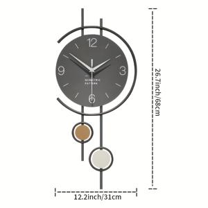 TEMU TOHOOYO 모던 벽시계 - 조용하고 끊김 없는 대형 숫자, 배터리 구동(AA 포함되지 않음) - 거실, 식당, 사무실을 위한 우아한 홈 데코 - 현대 스칸디나비아 장식 - 내구성 있는 철 구조, 거실용 시계, 노르딕 디자인, 세련된 외관, 고품질 마감, 스타일리시 타임피스, 인테리어 , 소재, 인테리어 디코레이터|벽시계|벽시계