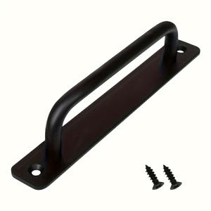 TEMU 1/4인치 원형 튜브 사각 플레이트 148mm, 문 손잡이, 도어 손잡이, 알루미늄 창문, 나무 문, 표면 장착형 손잡이 도어에 적합