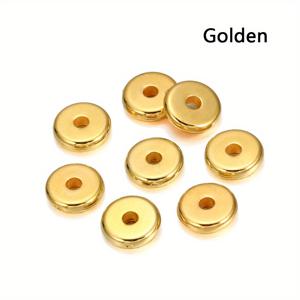 TEMU 150개 8mm 플랫 라운드 스페이서 비즈 DIY 팔찌 만들기용, 플라스틱 공예 비즈 재료