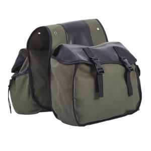 TEMU 오토바이용 대용량 캔버스 안장 가방, 평평한 바닥과 양면 공구 키트 특징