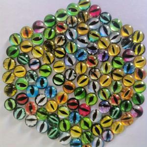 TEMU 100개 랜덤 색상 멀티 컬러 유리 모조 동물 눈, 8mm 유리 인형 눈, 인형 눈, 눈, 동물 눈, 재봉 용품, 공예 재료