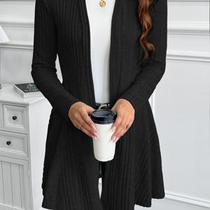 TEMU 무지 텍스처 루즈핏 봄/가을 코트