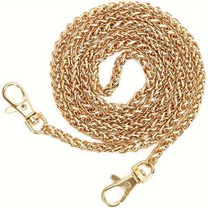 TEMU 지갑용 교체 체인, 여성용 골드 핸드백 체인, 숄더 및 크로스바디 가방 체인, 메탈 핸드백 교체 스트랩, 지갑 체인 제작 용품, DIY 지갑 제작