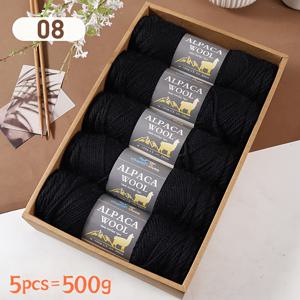 TEMU 가을, 겨울용 다양한 색상의 245 중간 두께 알파카 울 털실. 남녀 모두를 위한 패셔너블한 선물 제작에 적합합니다. 따뜻한 스웨터, 가디건, 스카프, 모자, 장갑, 레그 워머용 털실이 포함된 뜨개질 재료 팩입니다.