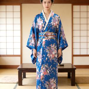 TEMU 꽃무늬가 있는 전통 일본 여성 기모노, 기사에게 적합한 아름다운 긴 로브, 할로윈 카니발 파티용 달콤한 유카타, 성인 여성 코스튬 롤플레잉에 완벽