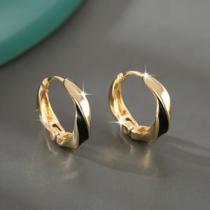 TEMU 빈티지 스타일의 불규칙한 원형 구슬 귀걸이 한 쌍, 구리 재질, 패션을 선호하는 여성에게 생일 또는 데이트 선물로 완벽