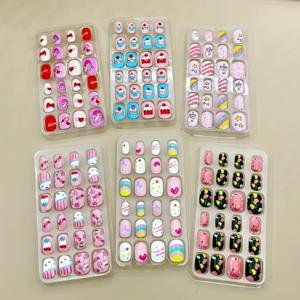 TEMU 144개 캔디 컬러 숏 오벌 인조 네일, 풀 커버리지 프레스온 네일, 귀여운 인조 네일, 크리스마스 매니큐어용 빠른 변경 스티커 네일