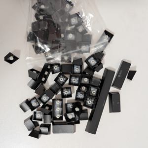 TEMU 메카니컬 키보드 키캡 108개, 원래 높이, 전면 글자 발광 PBT 소재, 다섯 면서브리메이션 공예, 그라데이션 컬러 요소, 크로스 액시 하트 키캡, 작은 및 전체 세트, 68/84/75/87/98///104/108 등에 적합한 풀 어소먼트