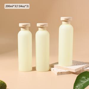 TEMU 3개 200ml 리필 가능한 스퀴즈 병, 플립 캡, 투명 색상, 샴푸, 컨디셔너, 크림, 로션용 방수 플라스틱 여행용 컨테이너 - 그린 & 핑크, 로션 여행 병, 빈 병, 여행 액세서리