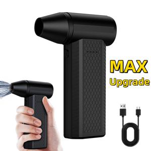 TEMU 홈 슈퍼 터보젯 팬 - USB 충전식 브러시리스 모터 쿨링 팬, 개인 냉각용 가볍고 휴대하기 쉬운 디자인, 대형 배터리 내장, 건조기, 자동차, , 컴퓨터 및 그릴 청소, 냉동, 먼지 제거, 눈 날림, 점화 보조에 적합한 JKUOO 휴대용 터빈 오버쿨링 팬