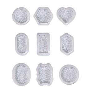 TEMU 9개 세트 레진 모양 펜던트 실리콘 몰드 (원형, 하트, 사각형 디자인)