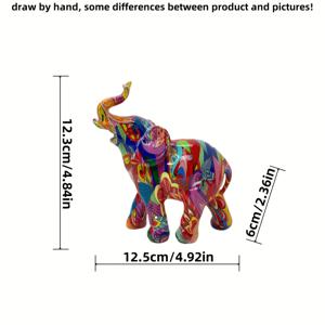 TEMU 레진 코끼리 조각상, 거실을 위한 아름다운 장식품, 방, TV 캐비닛, 서재, 사무실 책상 장식 및 매장 개업 장식에 적합