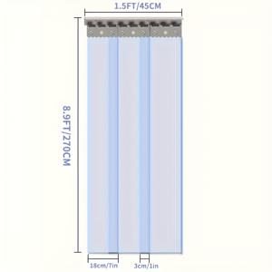 TEMU 3-5개 가정용 도어 커튼 - 투명 PVC 도어 커튼 롤, 상업용 산업용 도어, 냉장고, 냉동고, 차고, 창고에 적합, 투명|냉동고