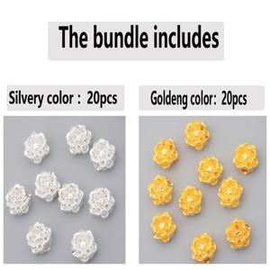 TEMU 40개/20개 로터스 모양 스페이서 비즈, 직선 구멍 장식 루스 비즈, 목걸이, 팔찌 및 키체인 공예 액세서리, 주얼리 제작 용품에 적합.|비즈목걸이