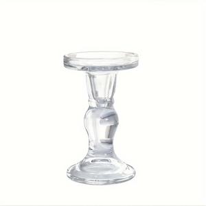 TEMU 유리 로마 기둥 캔들 홀더 베이스 - 프렌치 빈티지 테이블 센터피스, 로마 기둥 디자인, 로맨틱 디너 캔들, 웨딩, 파티, 우아한 장식용 - 대부분의 표준 테이블 호환 (무선)