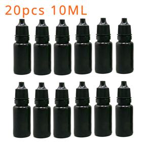 TEMU 20개 드로퍼 병, 여행용 플라스틱 빈 리필 가능 스퀴즈 버클 캡 및 분리형 마개 포함 화장품 에센셜 오일 DIY 공예 용기