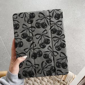 TEMU 아이패드 프로 11인치 2024 / 9.7인치 2017 2018 / 아이패드 10.2인치 2019 / 10세대 / 10.9인치 / 아이패드 프로 11인치 2018 2020 2021 케이스, 3단 무광 그레이 벚꽃 태블릿 커버, 슬립/웨이크 기능이 있는 마그네틱 인조 가죽