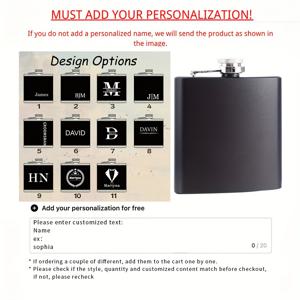 TEMU 1개 맞춤 제작 각인 플라스크, 6 Oz 웨딩 맞춤 플라스크, 맞춤 신랑 플라스크, 신랑 친구 선물, 웨딩 파티 선물, 옥토버페스트 선물, 선물. 여행용으로 이상적인 맞춤 옵션, 선물 상자 없음