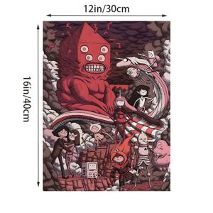 TEMU 1개 어드벤처 타임 에픽 배틀 캔버스 프린트 포스터, 클래식 판타지 만화 벽 장식, 독특한 창의적인 무테 초상화 방향, 방수 아트워크 거실, 침실, 사무실, 식당, 바용 - 12x16인치