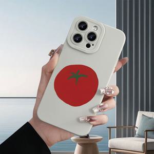 TEMU 새로운 년도 선물로 적합한, 두꺼운 풀바디 보호 기능을 갖춘, 소프트 TPU 재질로 제작된, 토마토 주제의 애니메이션 프린트 폰 케이스입니다. 남녀 모두에게 좋은 생일 선물이나 휴일 선물로 적합하며, Iphone 15, 14, 13, 12, 11, XS, XR, X, 7, 8, Mini, Plus, Pro, And Max 모델과 호환됩니다.