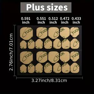 TEMU YOUK GEN2 10장에 240개 스티커, 네일 아트 젤리 글루 스티커, 초박형 양면 젤, 방수 및 견고한 탈착 가능한 인조 손톱용 접착제