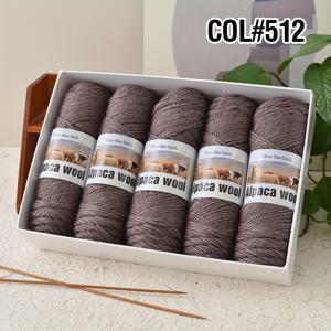 TEMU 5개 묶음, 알파카 다운 원사, 중간 두께의 양모 원사, 니트 스웨터 조끼, 크로셰 쿠션 쇼울 등, 원사 묶음|뜨개실