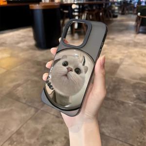 TEMU 아이폰 16 11 15 14 13 12 프로 맥스 플러스 케이스: 거울 고양이 디자인, 여성 남성 생일 선물, 휴대폰 케이스