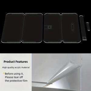 TEMU 4개 세트 내구성 있는 아크릴 긴 핸드폰 지갑 만들기 소잉 패턴 템플릿 DIY 지갑 만들기 아크릴 몰드 수제 가방 가죽 도구 스텐실 액세서리, DIY 지갑 만들기