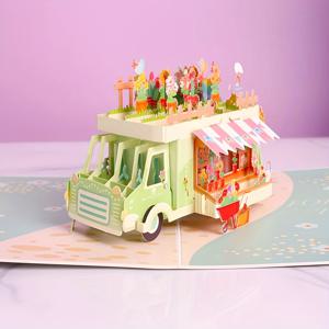 TEMU 1개 꽃차 인사말 카드, 봄맞이 생일축하 초대장 휴일 은퇴 기념 어머니날 팝업 카드 (노트카드 및 봉투 포함)