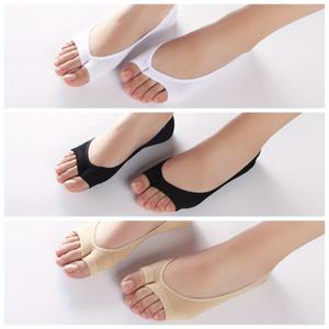 TEMU 3쌍 여성용 무지 실리콘 미끄럼 방지 스플릿 토 보트 양말 - 하이힐용 로우컷 힐 삭스, 데일리 캐주얼 & 포멀 착용, 슬리퍼 양말, 신발 액세서리, 시원한 디자인, 편안한 핏, 전문가용