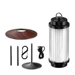 TEMU 충전식 LED 캠핑 조명, 테이블 램프, 초장시간 지속, 에너지 절약, 간편한 USB 충전, 휴대용 멀티펑션 조명 - 야외, 캠핑, 텐트, 마당, 자동차 정비 및 비상용에 완벽|캠핑테이블|캠핑매트|식탁조명