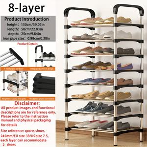 TEMU 다층 신발장, 독립형 신발장, 조립이 간편하며 임대 주택, 현관, 복도, 침실, 욕실, 사무실 및 거실에 적합한 신발 정리용