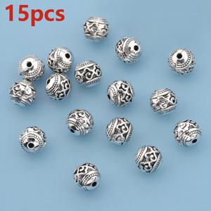 TEMU 30개/15개 중공 라운드 스페이서 비즈, 라운드 루즈 스페이서 비즈, 조각 패턴 피어싱 루즈 비즈, 장식용 비즈, 입체 구름 패턴 홀 비즈, 길상 구름 패턴 스루 홀 루즈 비즈, 주얼리 DIY 팔찌, 목걸이, 발찌, 귀걸이, 헤어 액세서리, 펜던트, 폰 체인, 키체인, 의류 액세서리, 공예, 장식 액세서리 제작 재료용