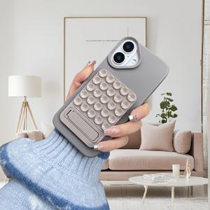 TEMU 원피스 흡착식 휴대폰 거치대, 다기능 접이형 데스크탑 스탠드, 매끄러운 표면 강력 부착, 핑크·그레이·블랙 컬러, 애플 아이폰 X/XR/Max 11/Pro 11ProMax/12/12Pro/13/14/15 시리즈 호환|그립톡|아이폰케이스