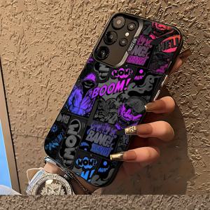 TEMU 갤럭시 S25 S24 S23 S22 S21 S20 FE 울트라 플러스 4G 5G와 호환되는 트렌디한 멋진 소년 패턴 폰 케이스, 충격 방지 매트 백 커버를 특징으로 합니다.