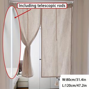 TEMU [2D 도어 커튼] 일본 스타일 도어 커튼, 침실 현관 커튼, 일본 주방 도어 커튼, 파티션 커튼, 하프 커튼|커튼봉
