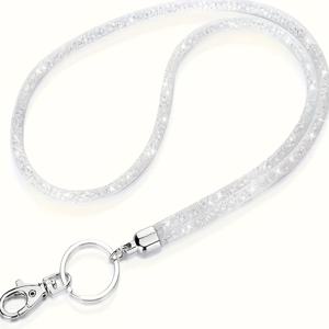 TEMU 눈부신 낚시 그물 모바일 폰 랜야드 - 내구성 강한 반짝이는 목걸이형 휴대폰 스트랩, 가볍고 튼튼하며 휴대폰, 신분증 및 액세서리에 완벽