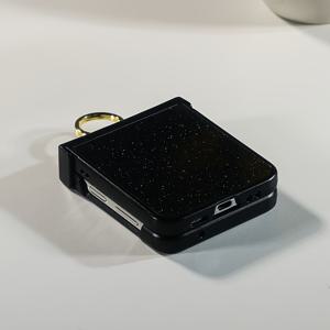 TEMU 폰 케이스: 클래식 풀바디 폰 케이스, 패셔너블 광택 매트 마감 및 도금 링 스탠드, 갤럭시 Z 플립3/4/5/6 시리즈 호환, 낙하 방지 보호 커버