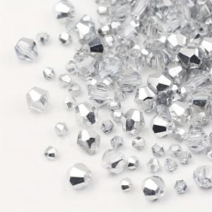 TEMU 반은 은색 로마스 컷 유리 비즈 장식 스페이서, 핸드메이드 DIY 팔찌 펜던트 목걸이 귀걸이 신발 액세서리 커튼 재료용, 3/6/8mm 사이즈, 120-800개입