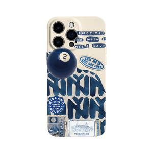 TEMU 스타일리시한 블루 빌리어드 테마 폰 케이스, 내구성과 충격 방지 기능, 아이폰 16, 15, 14, 13, 12, 11 프로 맥스 및 프로 플러스와 호환 가능, 성별 중립적인 보호 케이스, 크리스마스 선물에 완벽합니다.